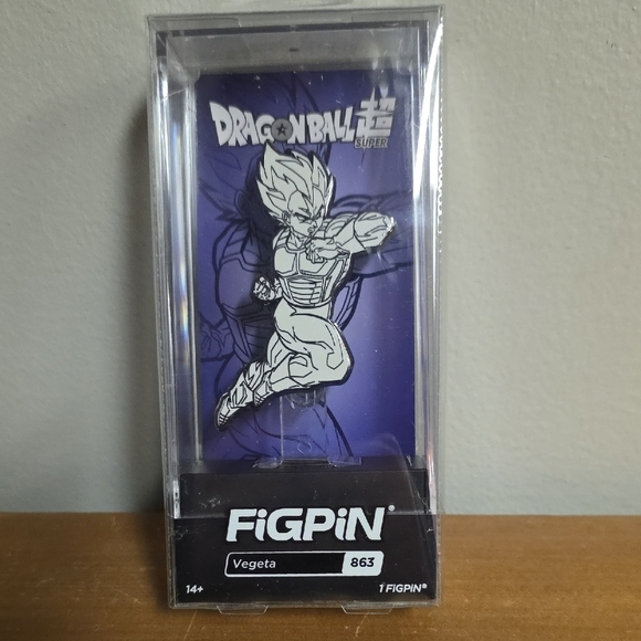 Figpin Other - FiGPiN Dragon Ball Super Vegeta Action Figure Pin - Black and White